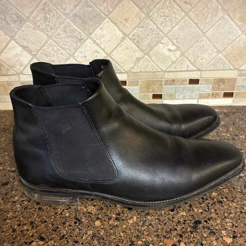 ECCO Chelsea Boot Mens 10.5-11 US Black Leather Slip On Ankle Comfort‎ EU 44